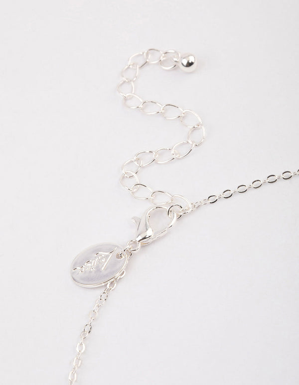 Silver Linked Heart Necklace & Polishing Set