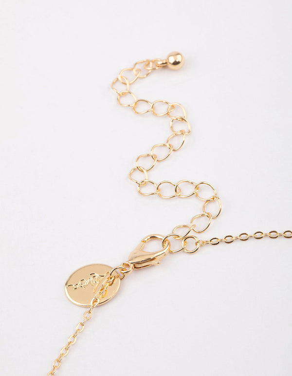 Silver Diamante Drop Open Circle Necklace & Polishing Set