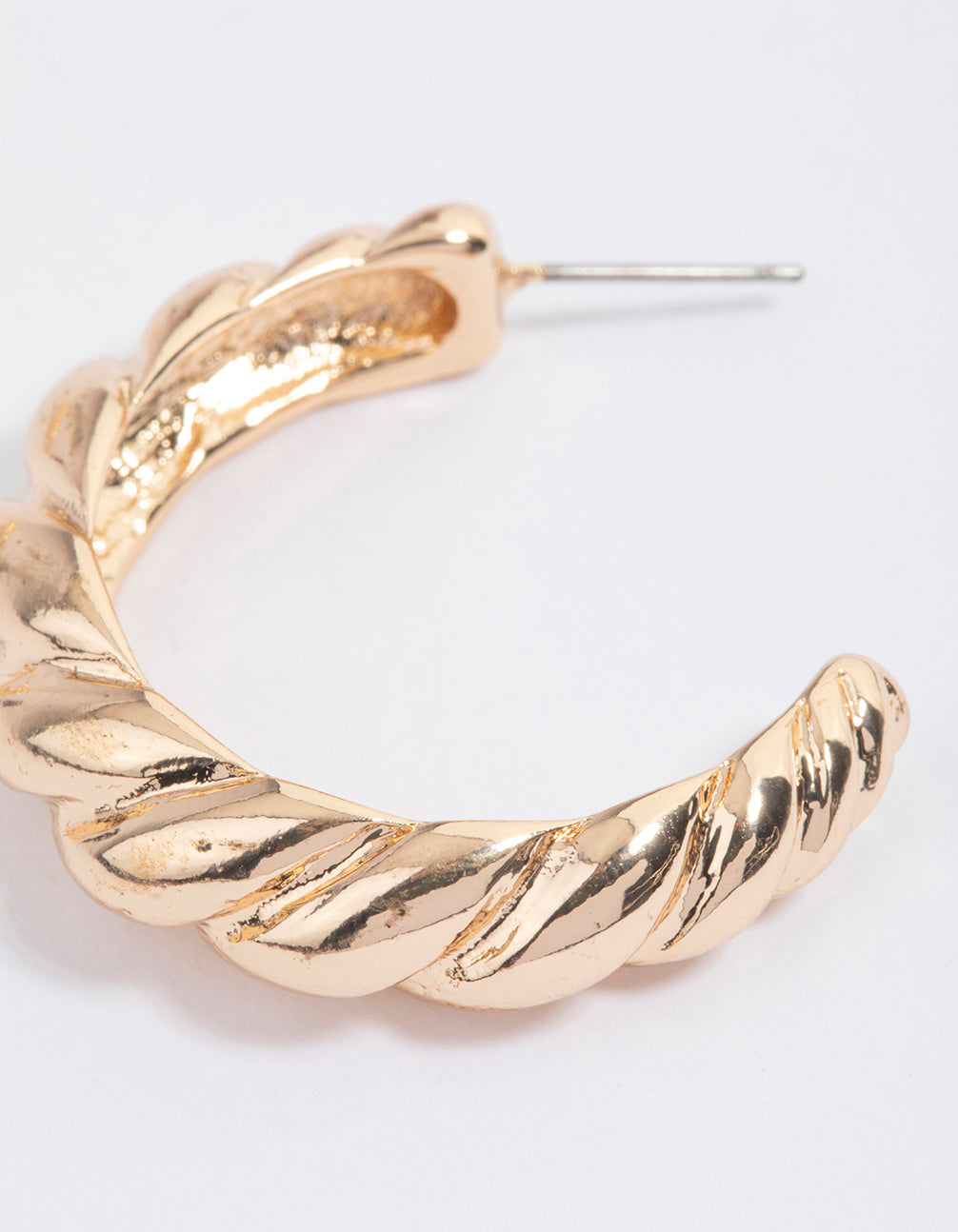 Gold Textured Hoop Earrings