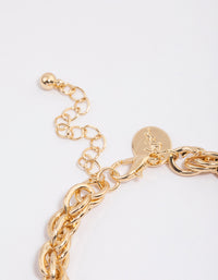 Gold Rope Double Chain Bracelet - link has visual effect only