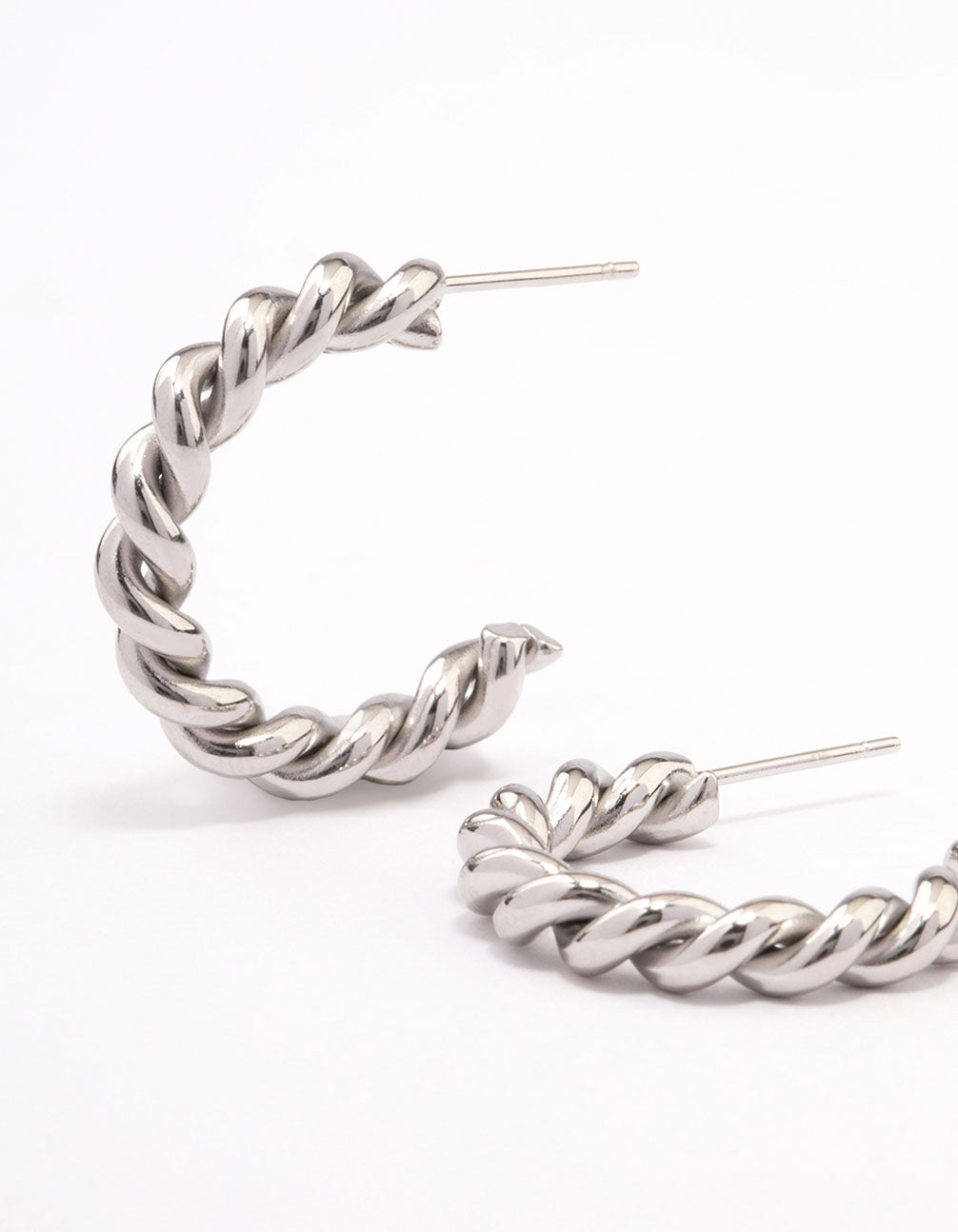 Surgical Steel Twisted Hoop Earrings