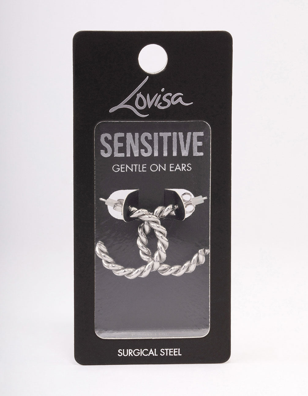 Surgical Steel Twisted Hoop Earrings