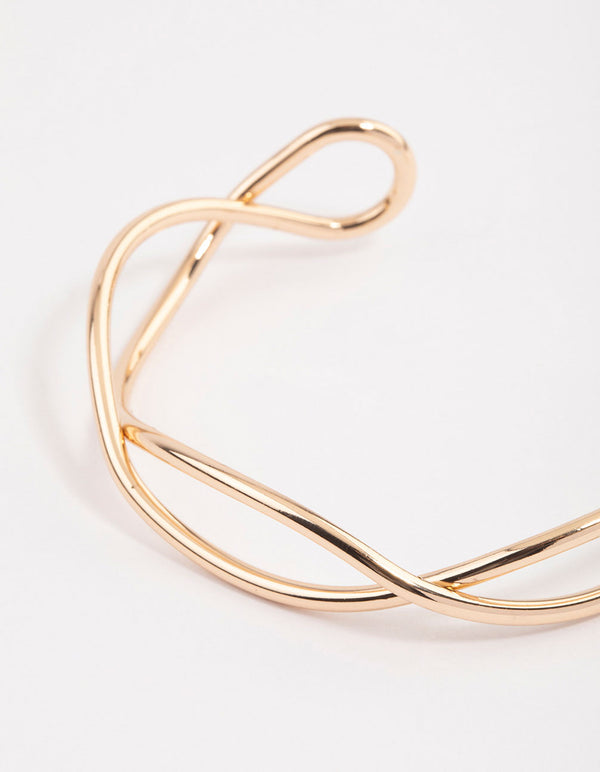 Gold Interwoven Wrist Cuff