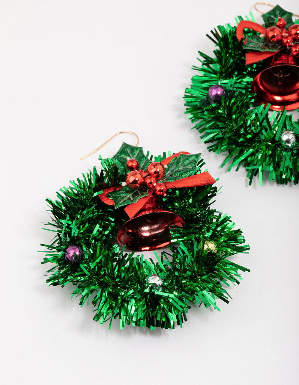 Christmas Wreath Drop Earrings