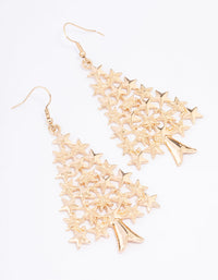 Gold Christmas Tree & Star Drop Earrings - link has visual effect only