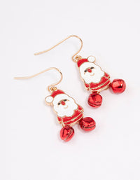 Red Mini Santa Ball Drop Earrings - link has visual effect only