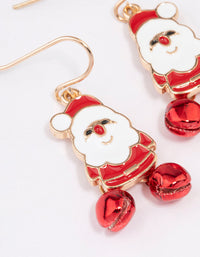 Red Mini Santa Ball Drop Earrings - link has visual effect only