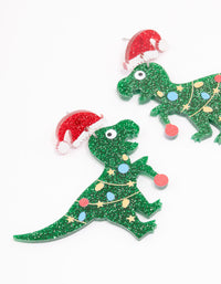 Acrylic Christmas Dinosaur Drop Earrings - link has visual effect only