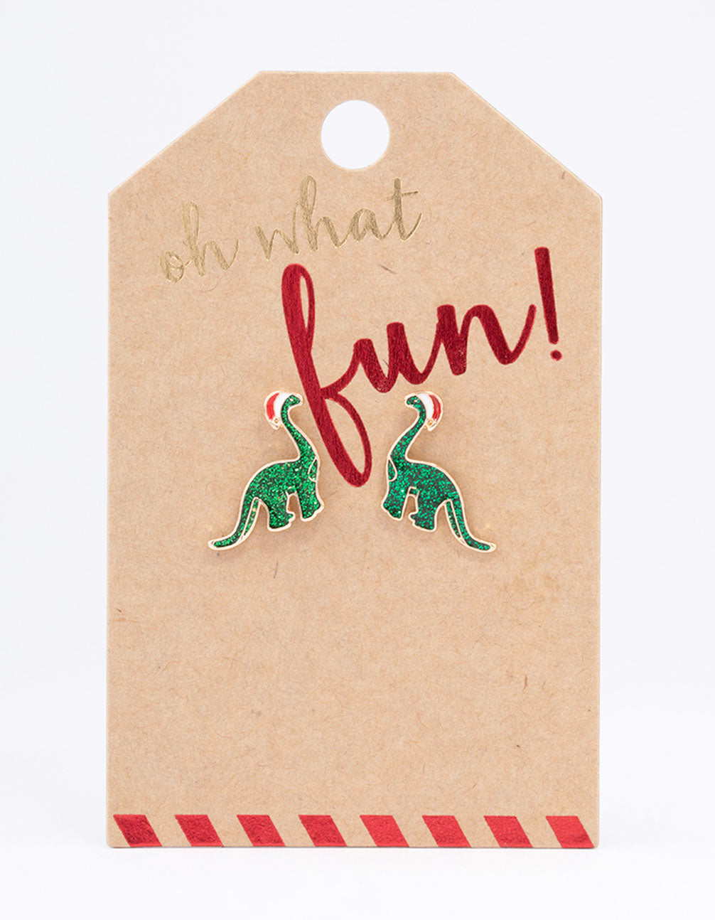 Mini Christmas Dinosaur Stud Earrings