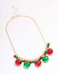 Gold Christmas Bell Necklace - link has visual effect only