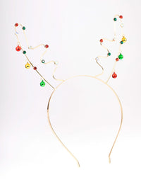 Gold Reindeer Jingle Headband - link has visual effect only