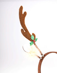 Soft Glitter Reindeer Headband - link has visual effect only