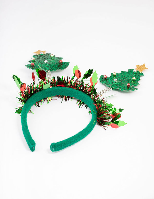 Fabric Christmas Tree Spring Headband