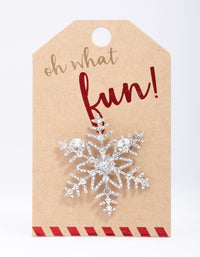 Silver Large Snowflake Brooch - link has visual effect only