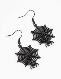 Black Spiderweb Drop Earrings - link has visual effect only