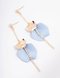 Blue Cup Chain & Petal Drop Earrings - link has visual effect only