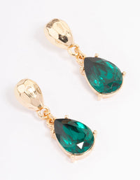 Green Stone Drop Earrings - link has visual effect only