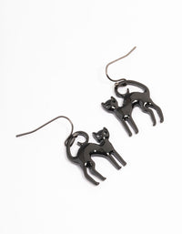 Black Cat Drop Earrings - link has visual effect only