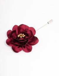 Rhodium Corsage Flower Scarf Pin - link has visual effect only