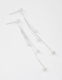 Sterling Silver Dangle Chain Ball Drop Earrings - link has visual effect only