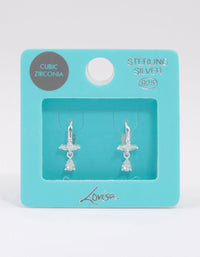 Sterling Silver Trio Marquise Huggie Pear Earrings - link has visual effect only