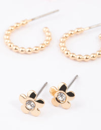 Gold Butterfly Garden Earrings 8-Pack - link has visual effect only