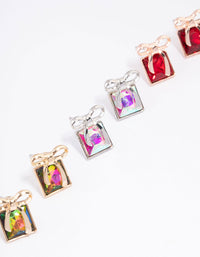 Christmas Present Stud Earrings 3-Pack - link has visual effect only