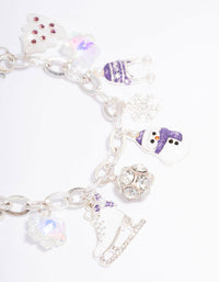 Silver Ice Skating Pendant Necklace - link has visual effect only