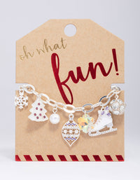 Silver Ice Skating Pendant Necklace - link has visual effect only