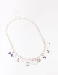 Silver & Purple Ice Skating Charm Bracelet - link has visual effect only