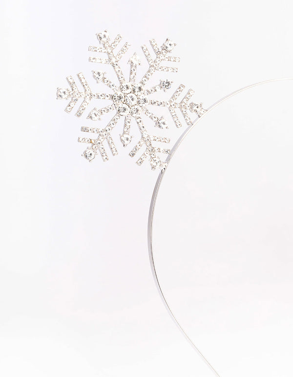 Silver Diamante Snowflake Headband