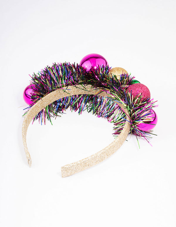 Christmas Bauble Tinsel Headband