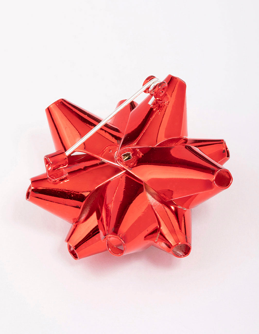 Red Christmas Present Bow Brooch