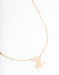 Gold Trick Or Treat Pumpkin Necklace - link has visual effect only