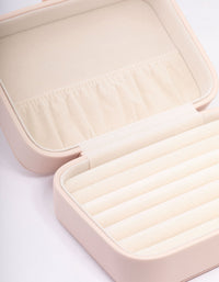 Neutral Faux Leather Pattern Vanity Jewellery Box - link has visual effect only
