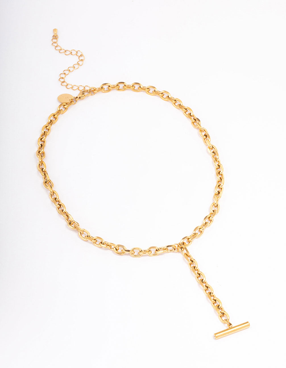 Waterproof Gold Plated Stainless Steel Cable FOB Y- Necklace