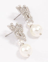 Silver Butterfly & Pearl Drop Earrings - link has visual effect only