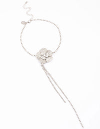 Silver Diamante Flower Choker - link has visual effect only