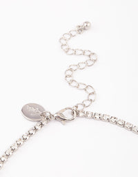 Silver Diamante Flower Choker - link has visual effect only