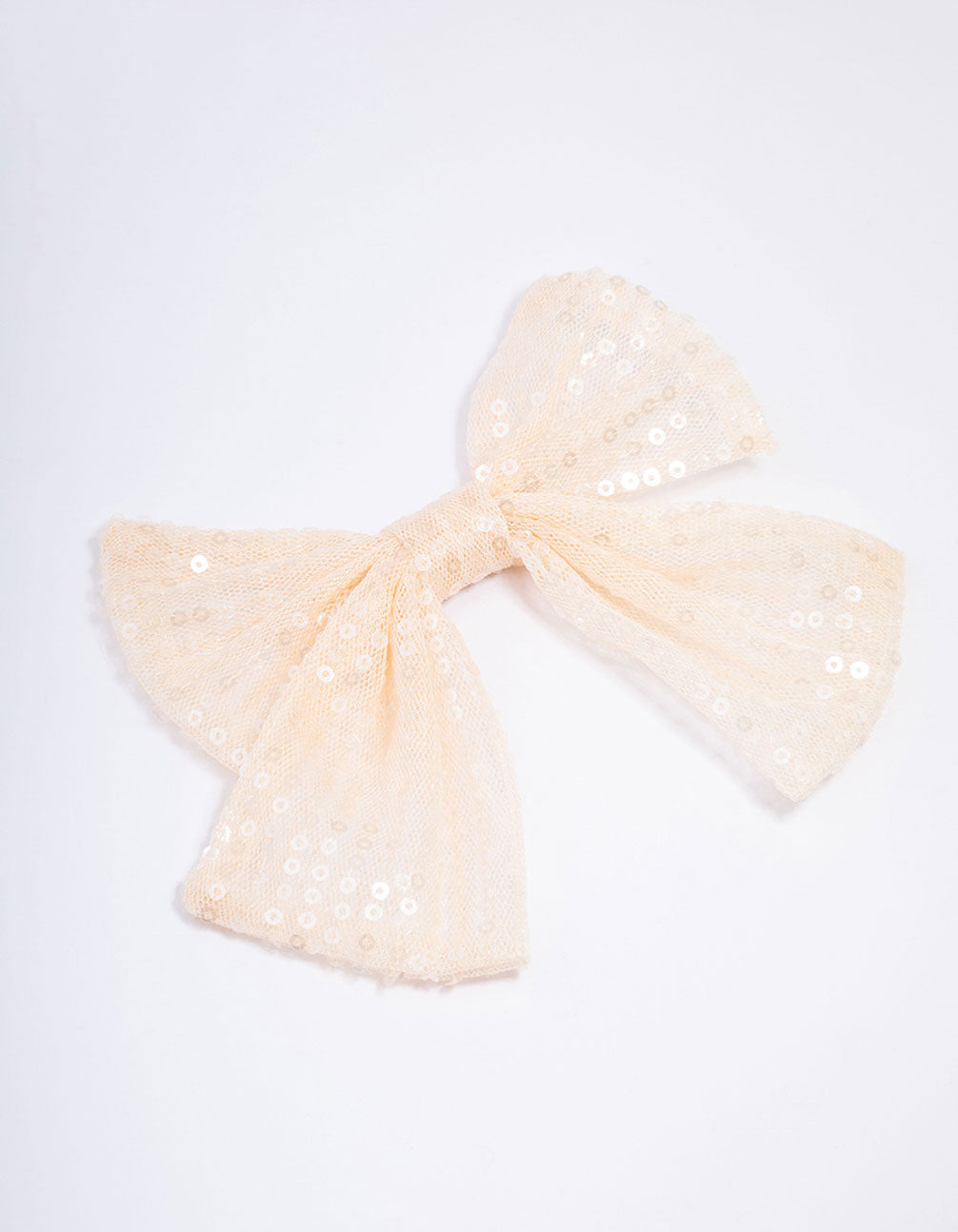 Kids Fabric Large Sequin Hair Bow Clips