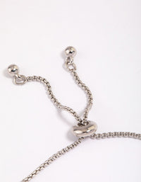Silver Dainty Cup Chain Toggle Bracelet - link has visual effect only