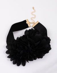 Black Thick Cord Corsage Choker - link has visual effect only