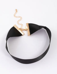 Black Fabric Simple Choker - link has visual effect only