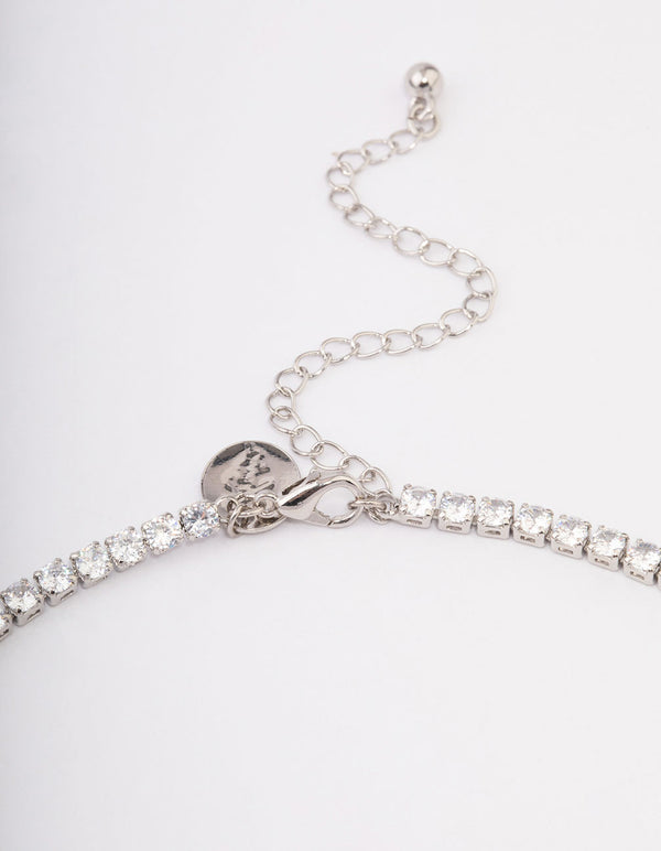 Silver Heart Pendant Earrings & Necklace Set