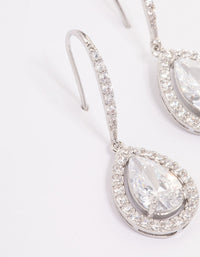 Silver Cubic Zirconia Teardrop Earrings - link has visual effect only
