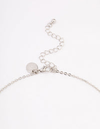 Silver Cubic Zirconia Short Necklace - link has visual effect only