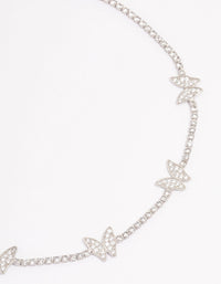 Silver Cubic Zirconia Butterfly Choker - link has visual effect only
