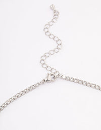 Silver Cubic Zirconia Butterfly Choker - link has visual effect only