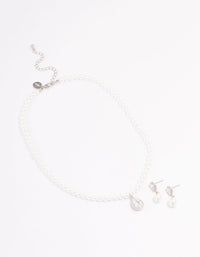 Silver Multi Cubic Zirconia Jewellery Set - link has visual effect only