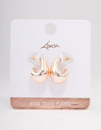 Rose Gold Plated Bubble Drop Stud Earrings - link has visual effect only
